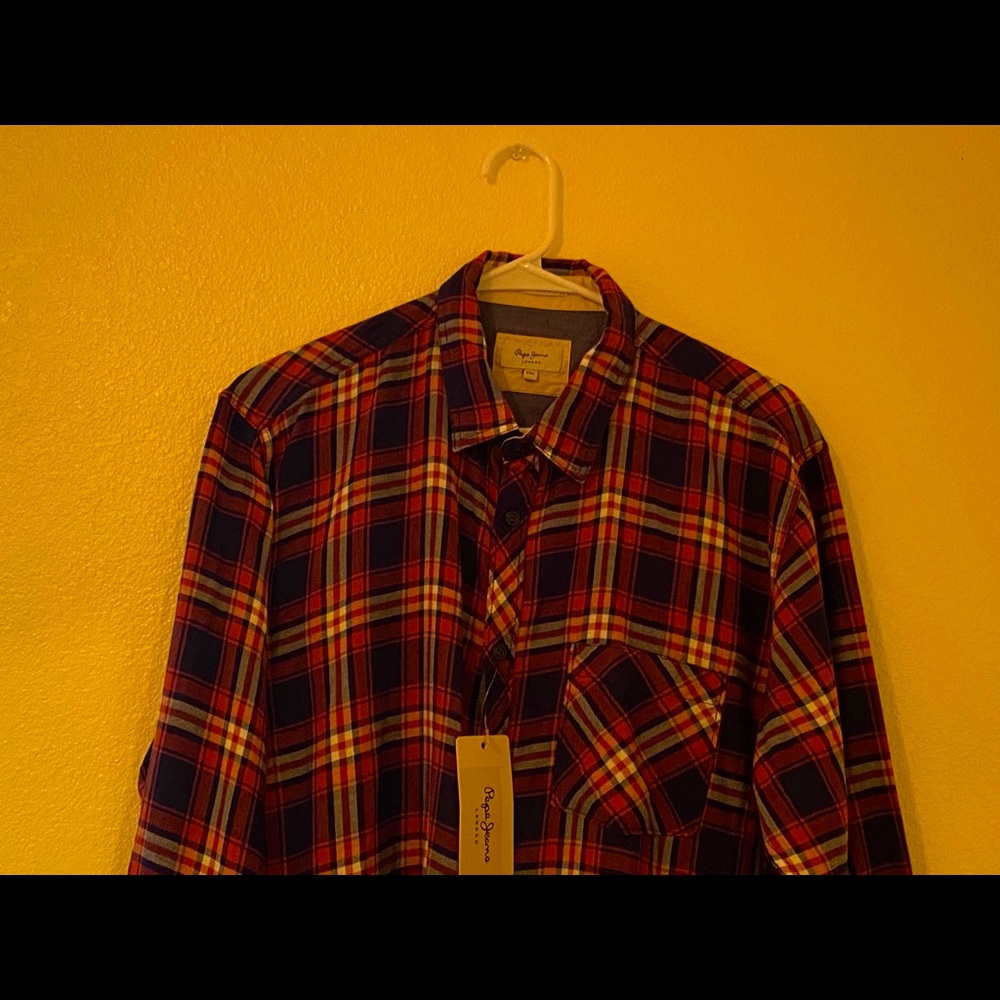 Pepe Jeans London Plaid Button Down Shirt
